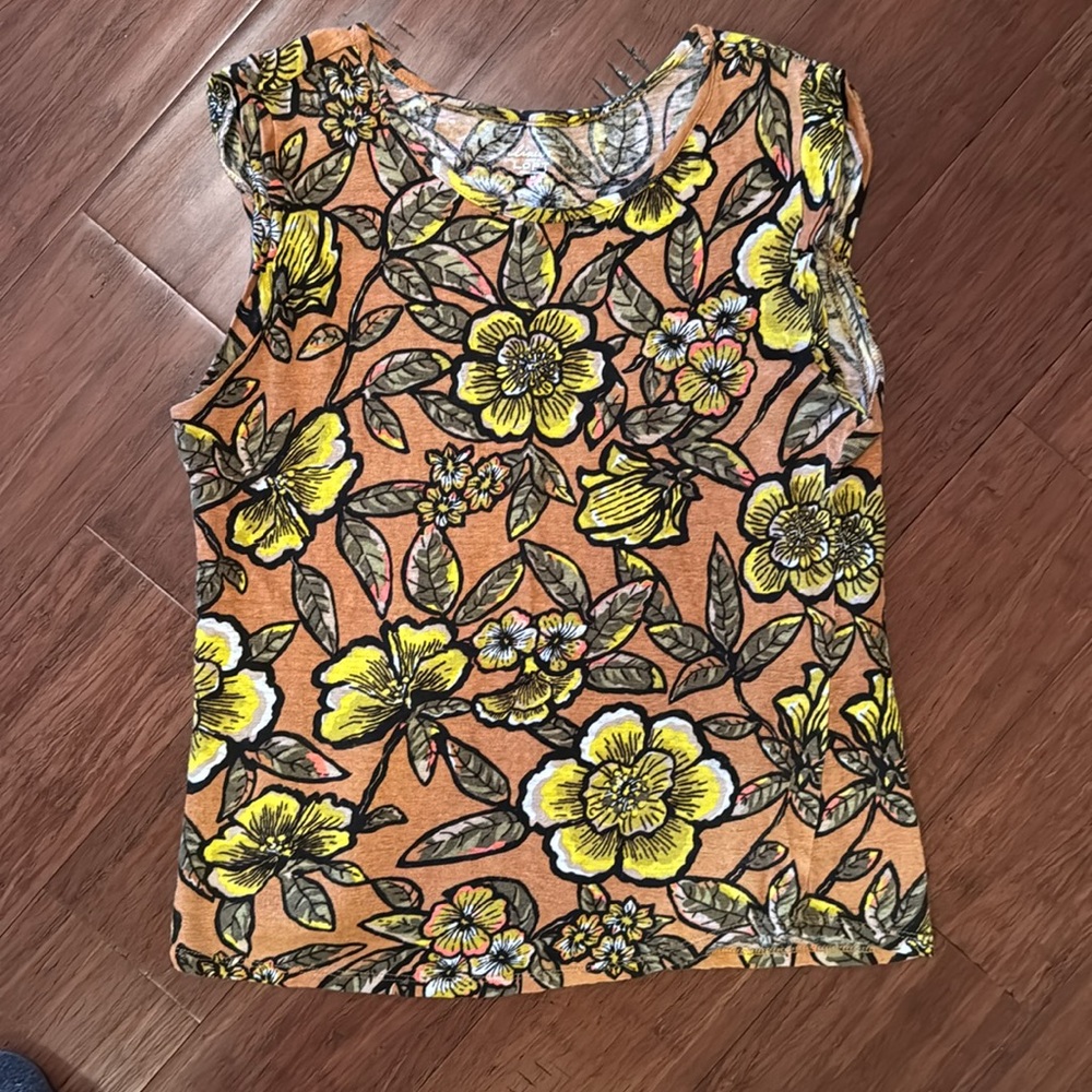 Loft Linen T, Floral Tank